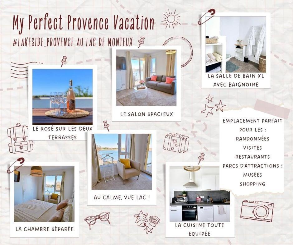 Lakeside Provence - Appartement 4 Etoiles Face Au Lac De Monteux Zewnętrze zdjęcie